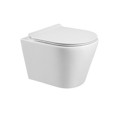 Rimless sanitary Flush Simple Design European Hotel Ceramic Wall Hung Toilet