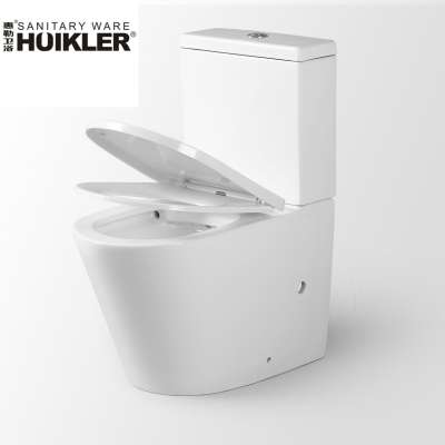 Rimless sanitary ware floor mounted bowl ceramic basin bidet two piece wc toilet