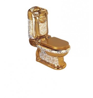 G997 High Quality Ceramic Golden two Piece Colored Toilet For Luxury Hotel