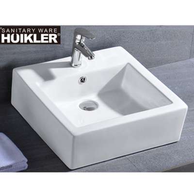 Ceramic small square art basin counter top hand wash sink